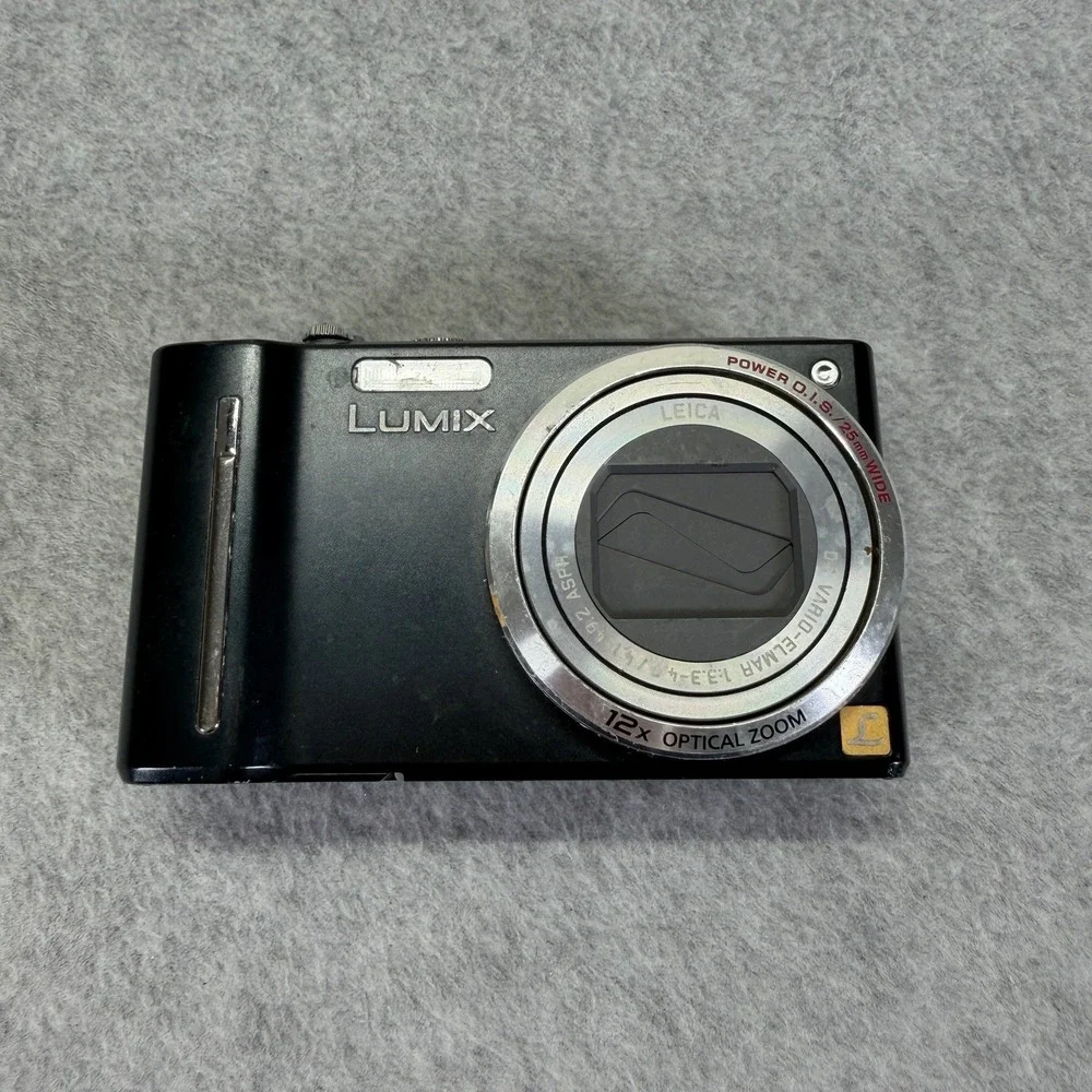 Panasonic Lumix DMC-TZ8 Digital Camera Black For Parts Untested